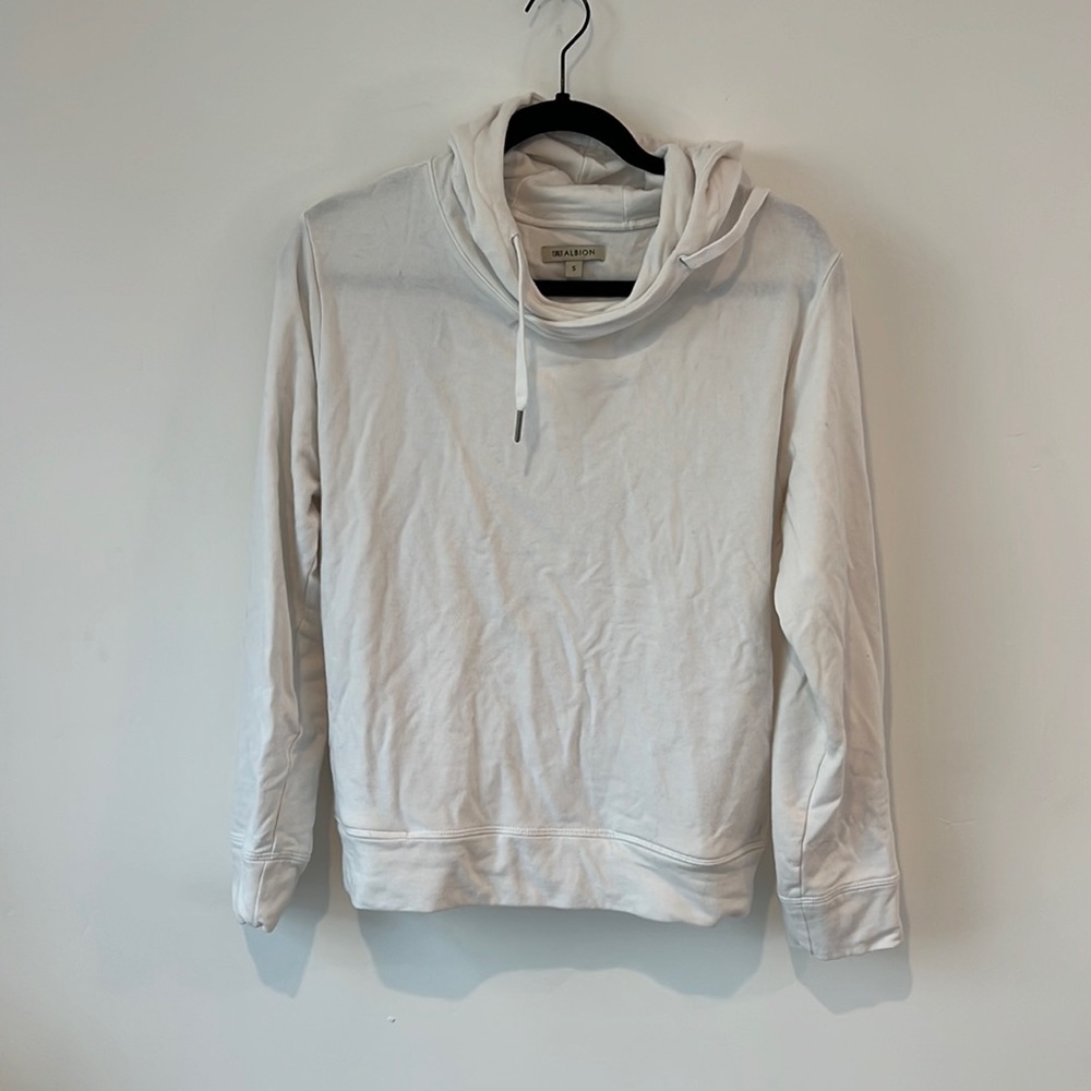 White hoodie boyfriend hoodie Albion fit
